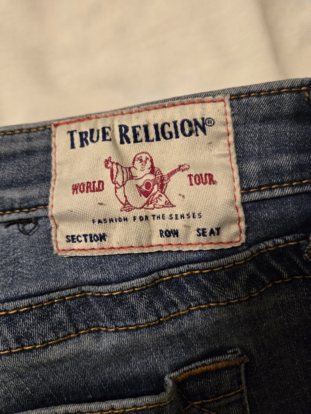 True Religion Halle Mid Rise Super Skinny Blue Jeans Size 33 - Picture 7 of 7